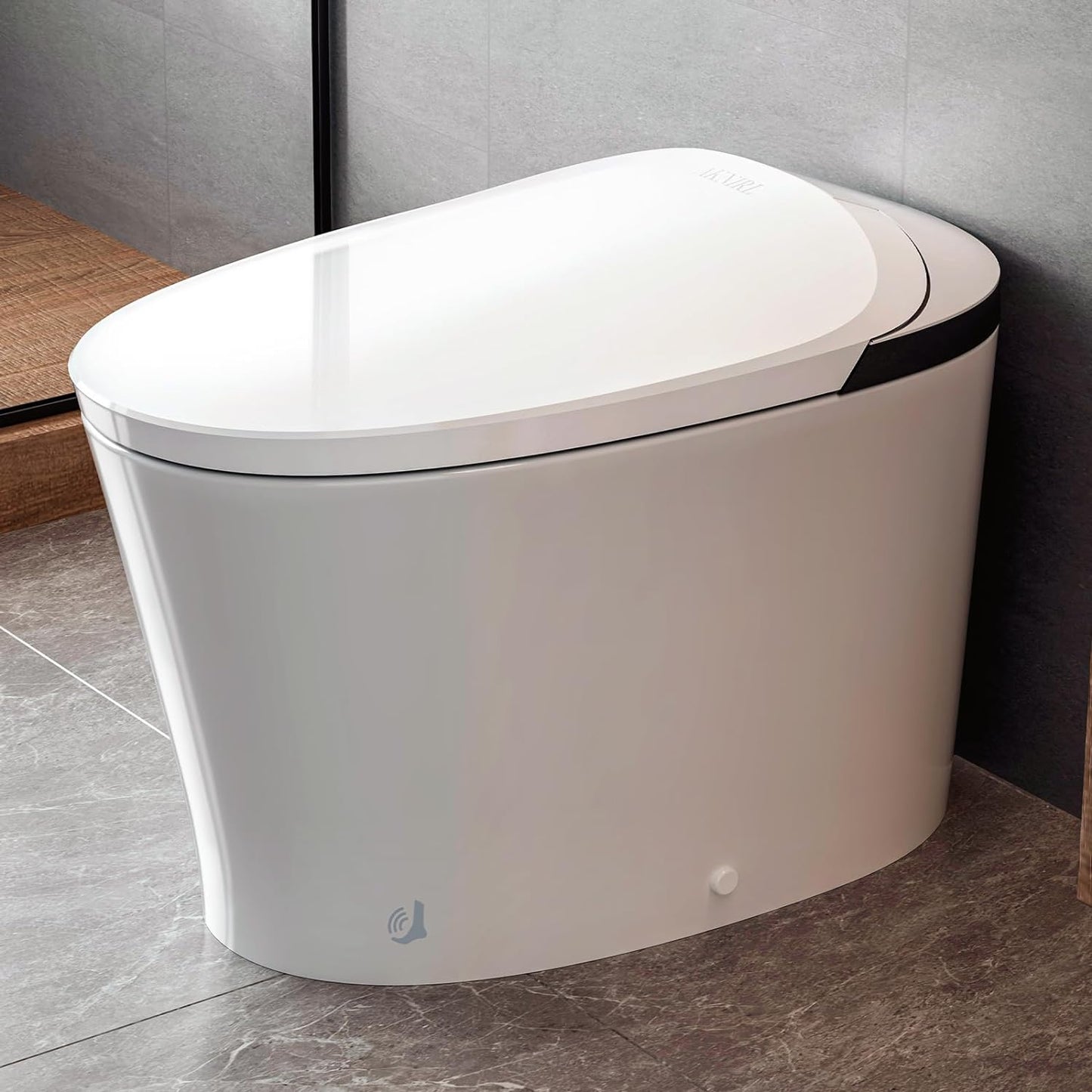 AKNIRL Upgraded Smart Toilet with Booster Pump, Heated Toilet Seat, Tankless, Auto Flush,
