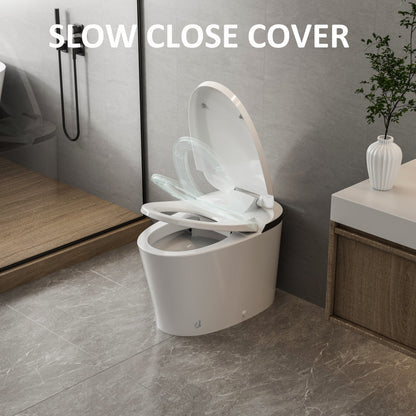 AKNIRL Upgraded Smart Toilet with Booster Pump, Heated Toilet Seat, Tankless, Auto Flush,